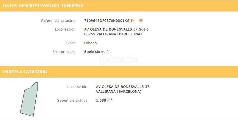 Foto 59e55ac3-2450-419c-9348-9f508c7803d7. Wohngrundstück in avinguda olesa de bonesvalls 37 in Vallirana