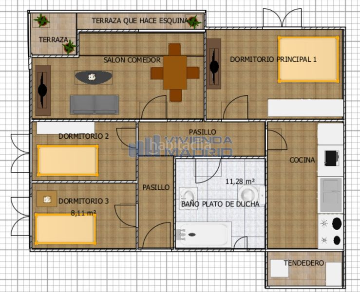 Foto b0469eaa-9862-4347-bd73-dc6e4e512dab. Pis a Palomeras Sureste Madrid