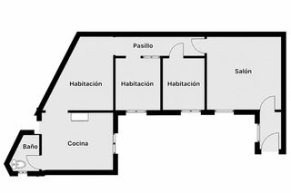 Flat  Calle mancebos. Una joya en bruto
