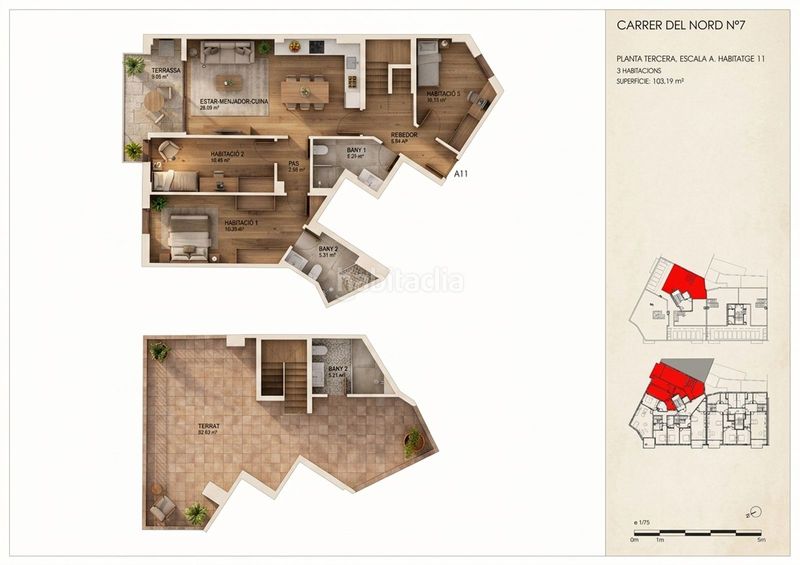 Foto 784563df-c6f0-4f3a-aa73-9e4e04dda229. Duplex con riscaldamento in Centre Torredembarra