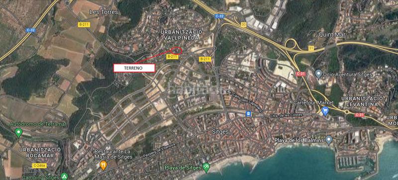 Foto 86d0b9f8-27f1-41bf-b11c-2c279a043525. Terreno residencial terreno con vistas al mar en Vallpineda-Santa Bàrbara Sitges