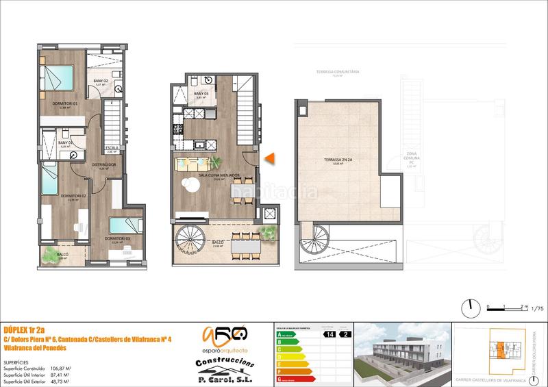 Foto a9ec4d0b-ab18-40c9-9209-b3f07b679ec1. Zweistöckige wohnung mit parking in La Girada Vilafranca del Penedès