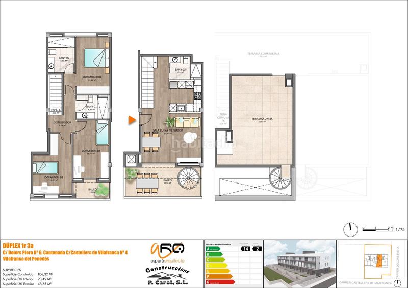 Foto b1e16cbd-ac1c-4e22-b62e-6a73fff3c42e. Zweistöckige wohnung mit parking in La Girada Vilafranca del Penedès