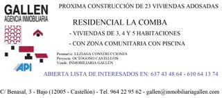 Casa adossada  Calle comba (la). Residencial la comba benicasim