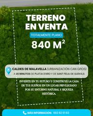 Terrain rsidentiel dans Caldes de Malavella. Excepcional solar edificable en urbanizacion can sola gros