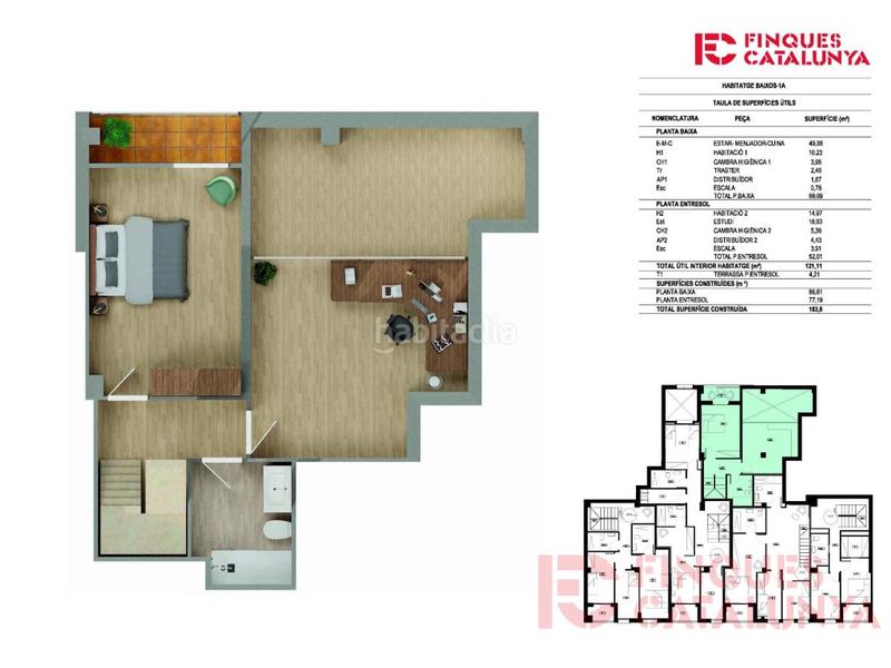 Foto b7cbd71b-7526-4b77-862a-ae6752e497c5. Planta baja fantastico piso duplex en Montilivi en Girona