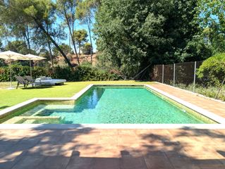 Terreny residencial a Carrer de la riera 218. Terreno con piscina, porche y barbacoa en el serrat