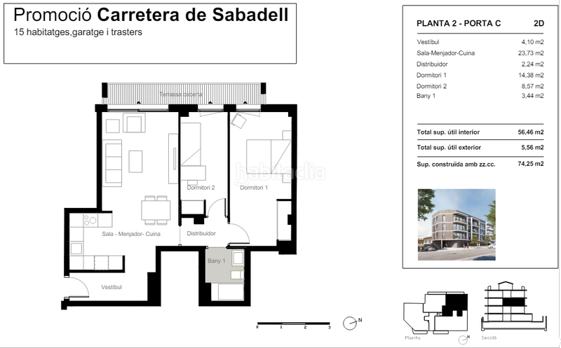 Foto 44ccac61-caa1-4b5c-8a11-ab050aa4beba. Pis amb calefacció aparcament a Zona Nord Rubí