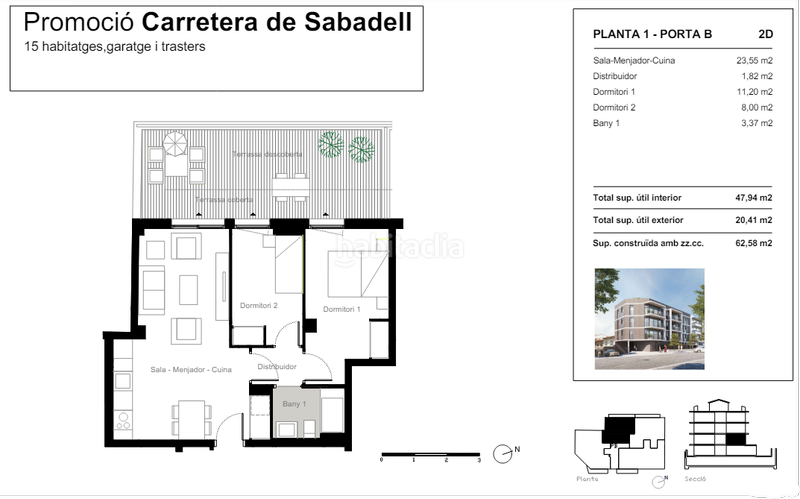 Foto e96ab83d-147f-4649-bdcf-0b47fa4ad8e9. Pis amb calefacció aparcament a Zona Nord Rubí