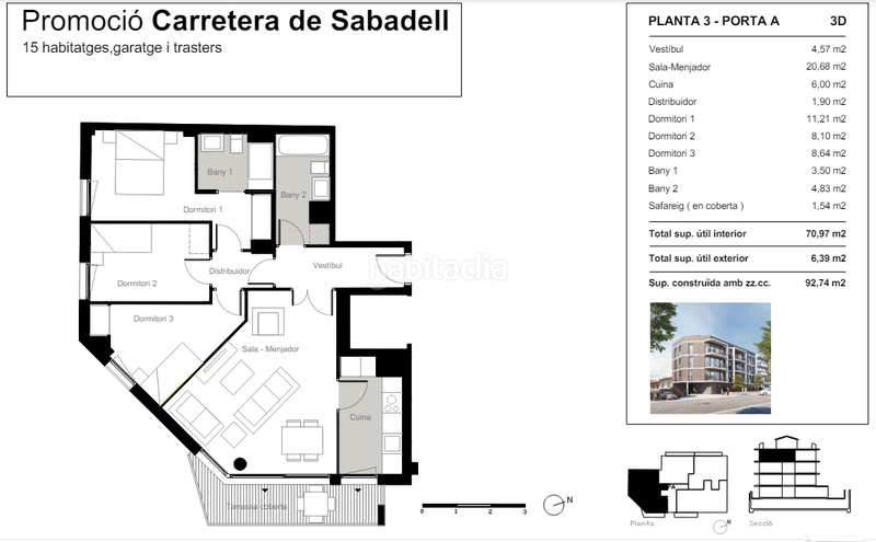Foto ef84c3d6-570f-432e-9564-c3ce734217e6. Pis amb calefacció aparcament a Zona Nord Rubí