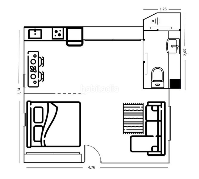 Foto 87162981-8f8c-49c9-be7f-1e7ba2aa047c. Miete studiowohnung mit heizung in Pacífico Madrid
