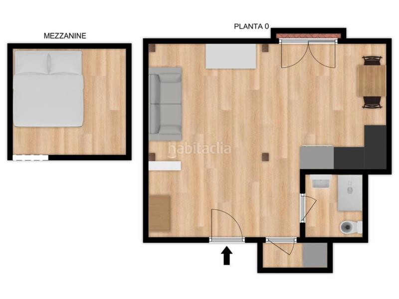 Foto 8d56f5a5-7652-48ef-b9cc-a6868f5c82ae. Piso loft en venta de 39 m2 en el born con balcón, baño, cocina. amueblado y equipado. en Barcelona