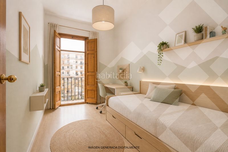 Piso junto al passeig sant joan, finca regia de 105 m2, 3 habitaciones, 1 baño, balcón en Barcelona - Imagen 3