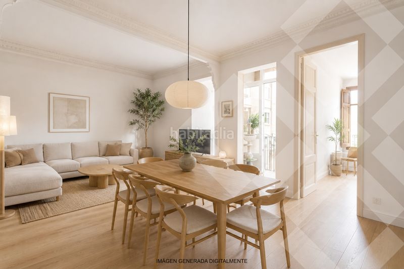 Piso junto al passeig sant joan, finca regia de 105 m2, 3 habitaciones, 1 baño, balcón en Barcelona
