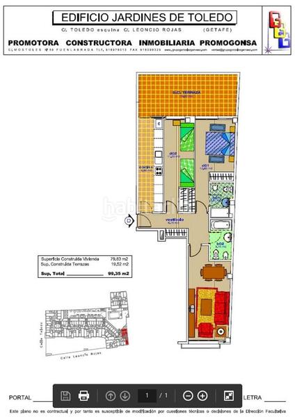Foto 0fa5a52e-3e65-4f3d-aa09-116aa8710a49. Flat 79m<sup>2</sup> in calle toledo 35 in San Isidro Getafe