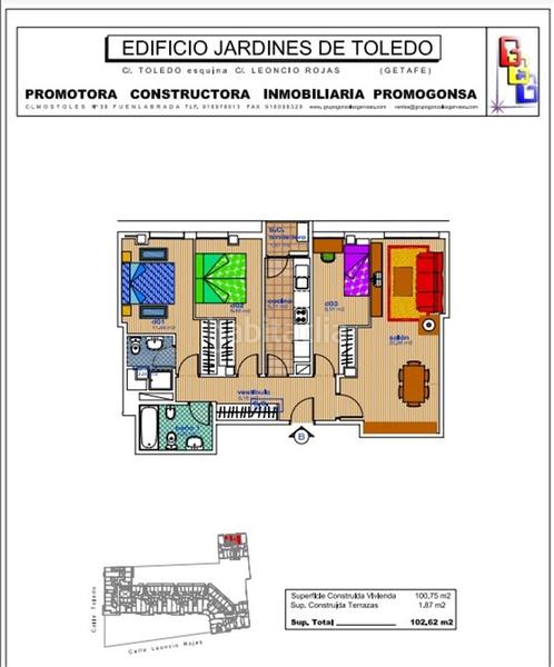 Foto 7066d012-ed77-4eda-9f7e-d1a9b3eb541b. Piso 100m<sup>2</sup> en calle toledo 35 en San Isidro Getafe