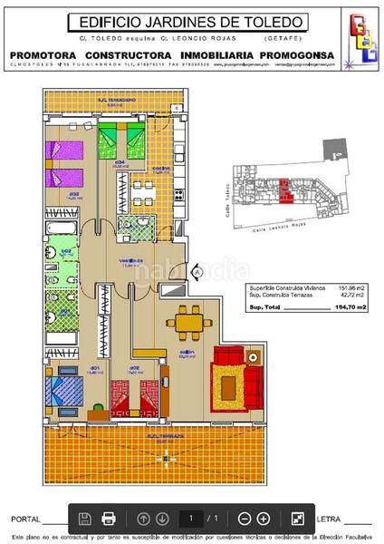 Foto b76b371d-4452-4900-92ff-8835f8c4dad6. Appartamento 151m<sup>2</sup> in calle toledo 35 in San Isidro Getafe