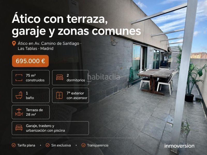 Foto be67baa5-107d-448a-9246-a57efd72a41d. Àtic amb calefacció aparcament piscina a Las Tablas Madrid
