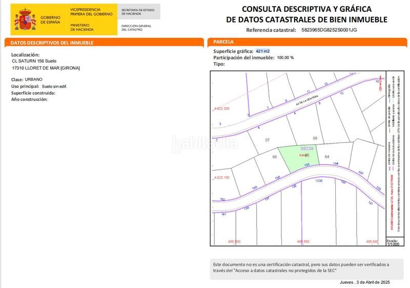 Foto 939bc5e6-c859-4fed-9b34-1886767aaa4c. Terreny residencial a carrer de saturn 156 a Lloret Residencial - Montlloret Lloret de Mar