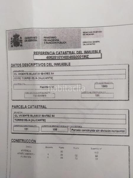 Foto 700d92f7-294f-441e-8479-3c86ea8439dd. Terreny residencial a calle vicente blasco ibáñez 84 a Torrevieja