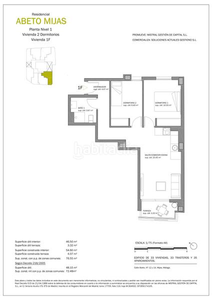 Foto e1c481c8-8913-436e-9f96-86a8dae9c2f1. Etagenwohnung mit parking in Los Árboles Mijas