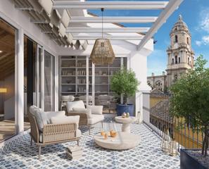 Apartament a Centro Histórico. Málaga centro  piso, 2 dormitorios, terraza, vistas  a la catedr