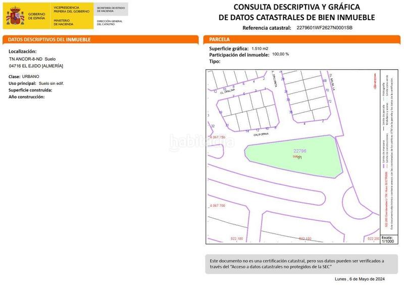 Foto 96b091a7-a07e-474e-b6e0-afd03e8b9dbb. Terreno residenziale in Las Norias Ejido (El)