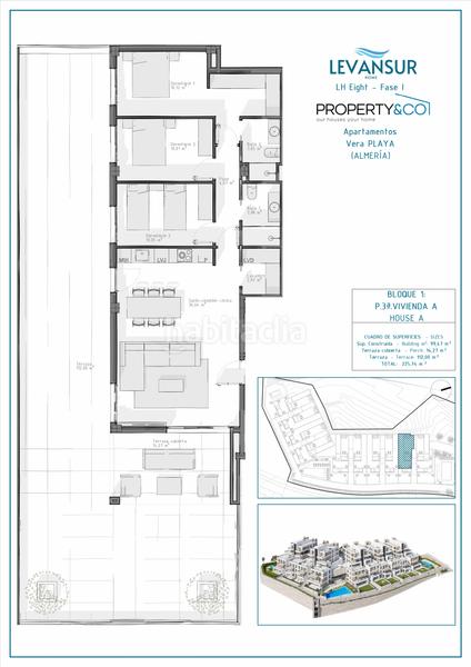 Foto 90ad8199-66c2-4291-b456-6c67f8339f84. Apartment 99m<sup>2</sup> with parking pool in Las Salinas Vera