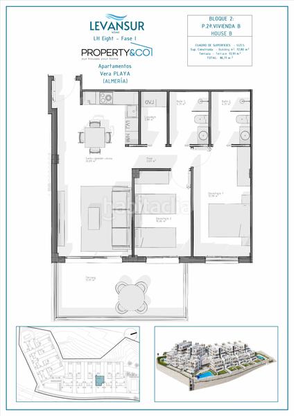 Foto 955bebb2-77ad-4b63-b332-cc6fd6187f9b. Apartment 72m<sup>2</sup> with parking pool in Las Salinas Vera