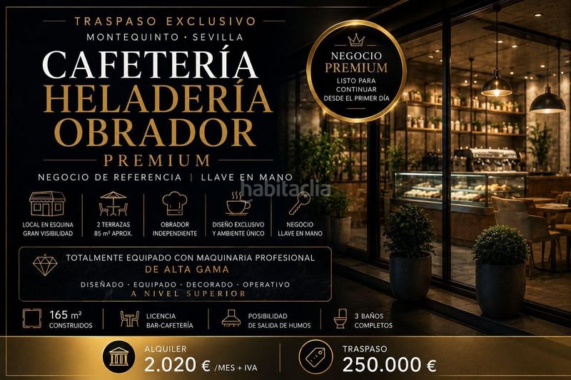 Foto 2f29aa6f-bfc1-40f7-be5e-bfc2d3f164e2. Traspaso local comercial se traspasa exclusiva cafeteríaheladería brunch con obrador!!! en Montequinto