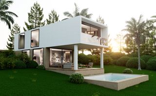 Casa a Valle Romano Golf. Exclusiva villa de diseño moderno y mediterráneo en valle romano