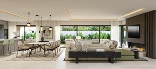 Chalet en Riviera del Sol. Espectacular lujosa villa contemporánea con una preciosa distrib