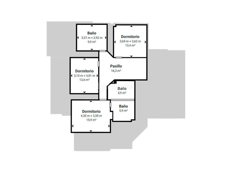 Foto efcd99c4-b202-4b37-a32b-49e5450aa05d. Chalet  de 505 m2 construidos con piscina y jardines. 5 dormitorios, 3 baños y un aseo. sótano 162 m2 en Santa Fe