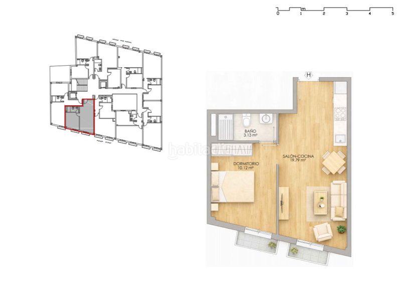Foto e318e0c3-873c-46f2-89db-dedb981e9663. Apartamento 45m<sup>2</sup> en calle béjar 25 edificio bejar 25-27 tipo b en Huelva