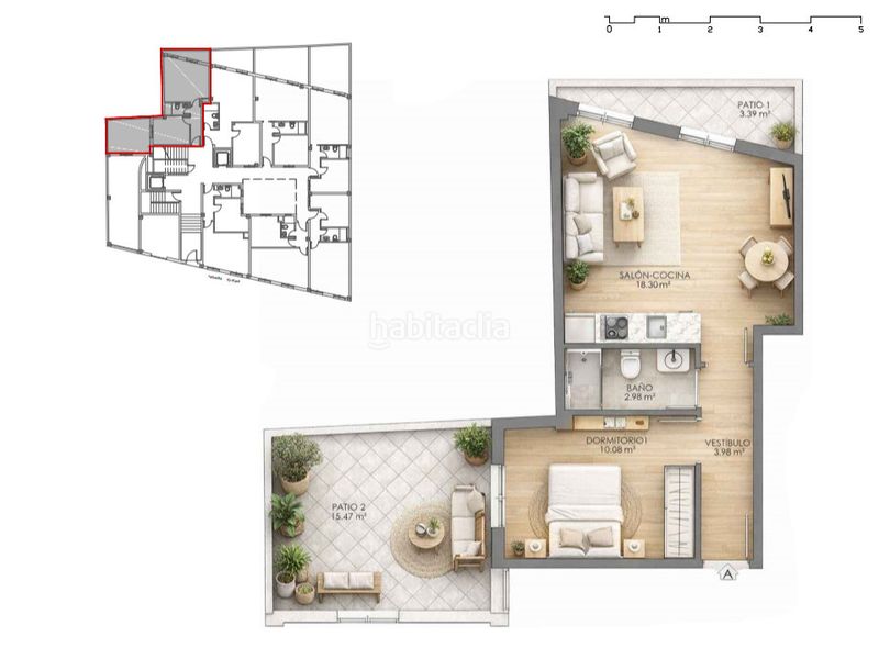 Foto f91ed188-13be-4cbd-abc9-f96c64921ff1. Apartamento 45m<sup>2</sup> en calle béjar 25 edificio bejar 25-27 tipo b en Huelva