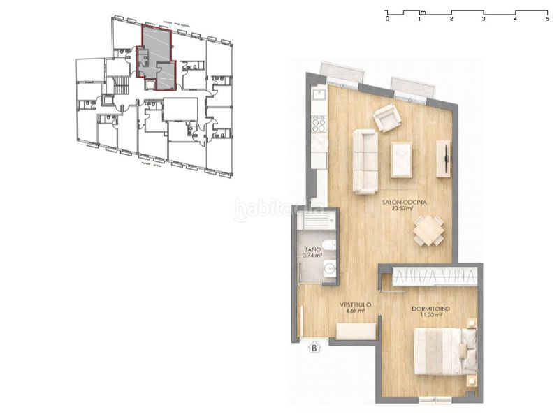 Foto 25b43cb0-a0bc-406b-9269-34241fa54907. Apartamento 44m<sup>2</sup> en calle béjar 25 edificio bejar 25-27 tipo c en Huelva