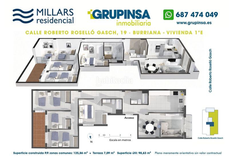 Foto 1b15df87-5fb4-49a3-ba49-25e709709b93. Piso  en venta en avda. transporte, 4 dormitorios. en Burriana