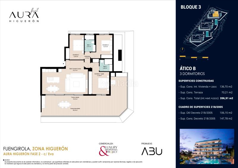 Foto 410af7a3-82cb-4b71-b44f-4c45368e7729. Attico 207m<sup>2</sup> con parcheggio piscina in La Capellanía - El Higuerón Benalmádena
