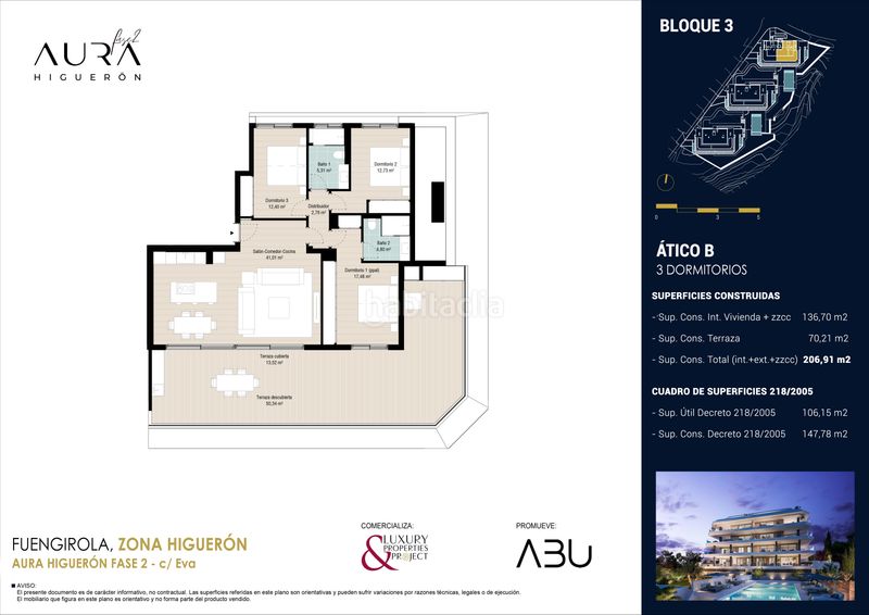 Foto 410af7a3-82cb-4b71-b44f-4c45368e7729. Àtic 207m<sup>2</sup> amb aparcament piscina a El Higuerón Fuengirola