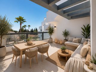 Casa adossada a El Pinillo. Adosado casi a estrenar con jardín y solárium en torremolinos