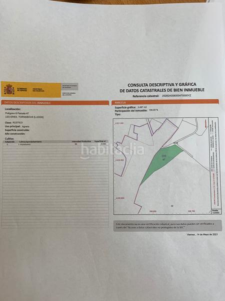 Foto bba9af3f-6d18-4fd3-9999-01ff338a16c0. Finca rústica en lv-3231 70 terreny en venda a la guàrdia en Tornabous