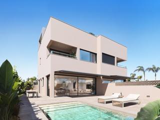 House in El Mojón. Exclusivo residencial de 2 villas pareadas de lujo con vistas al