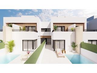 Casa a Santiago de La Ribera. Modernas villas adosadas con piscina privada cerca del mar en sa