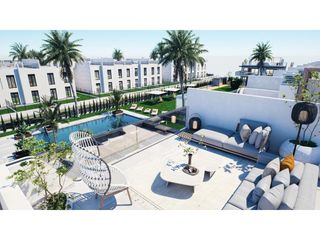 Casa en Pilar de la Horadada Ciudad. Bungalows de nueva construcción con jardín o solárium cerca de l