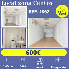 Lloguer Local Comercial a Centro. Local en alquiler en zona centro.