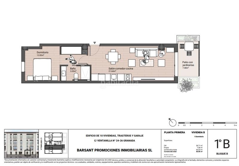 Foto 0ea7fcf8-93bc-4c9b-98af-3095ee70d059. Appartement 50m<sup>2</sup> dans calle ventanilla 20 dans Centro - Sagrario Granada
