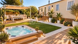 Casa  Campiñuela. Finca rústica de 1.700 m con mobil home de 41 m, gran terraza, v