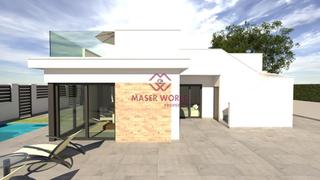 Chalet en Centro. Villa moderna con piscina privada en los alcázares, a un paso de
