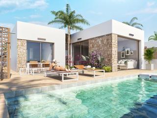 Chalet à Las Lomas de Rame-Bahía Bella. Villas de nueva construcción en primera línea de golf en los alc