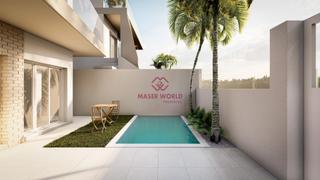 Apartamento en Santiago de La Ribera. Exclusiva planta baja con jardín y piscina en la ribera